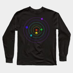 Orbiting RPG Dice Long Sleeve T-Shirt